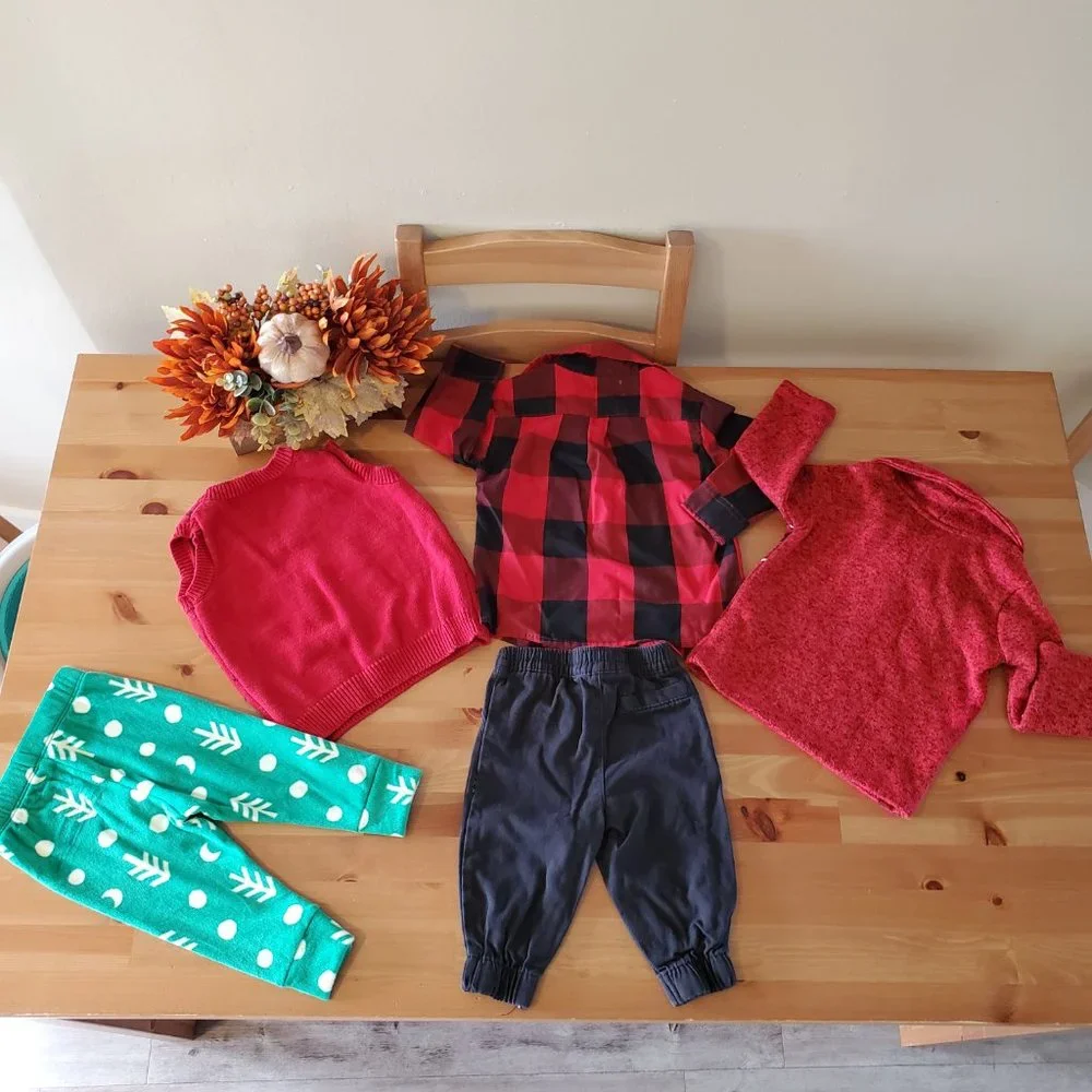Bundle of 12M Baby Boy Clothes Outfits- 5pcs